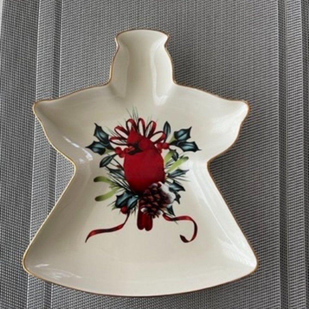 LENOX Christmas serving dish NWT